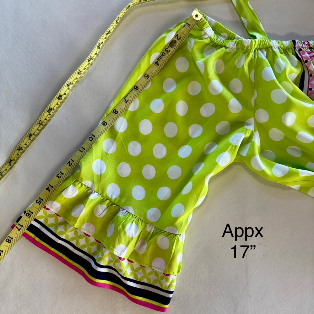 NWT Off-Shoulder Lime Pink Seaside Polka Dot Top (3X) - Picture 8 of 14